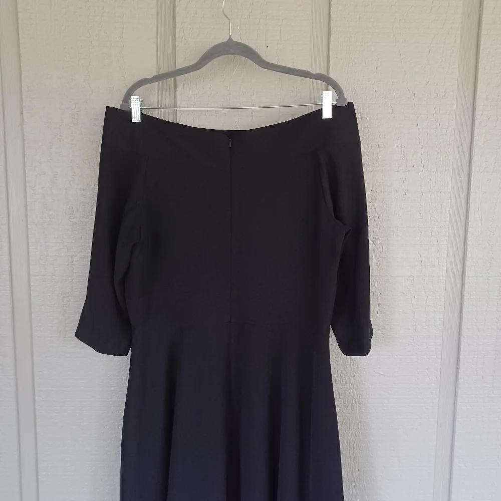 InLove By Marina Bulatkina Audrey Dress Plus Size 16 Women Black Pockets A line